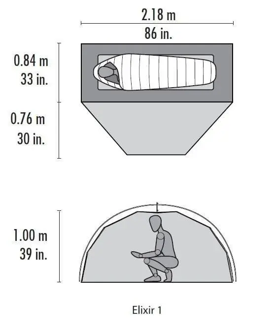 MSR Elixir 1 / 1 Persoons Tent Groen 5 MSR Elixir 1 / 1 Persoons Tent Groen - Afbeelding 3