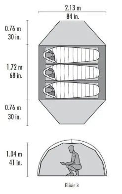 MSR Elixir 3 / 3 Persoons Tent Groen -Exporteren Hengels Winkel 41180 msr elixir 3 3 persoons tent