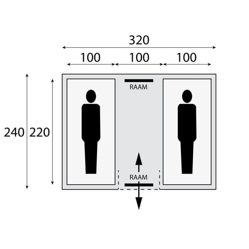 Safarica Chicco 2 TC / 2 Persoons Tent Grijs 4 Safarica Chicco 2 TC / 2 Persoons Tent Grijs - Afbeelding 2