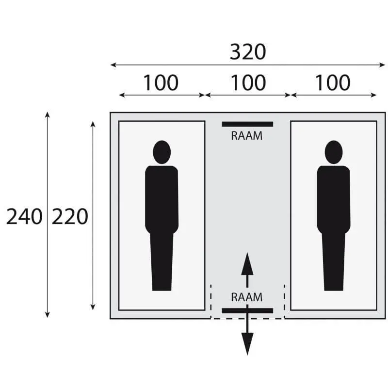 Safarica Chicco 2 / 2 Persoons Tent Grijs 4 Safarica Chicco 2 / 2 Persoons Tent Grijs - Afbeelding 2