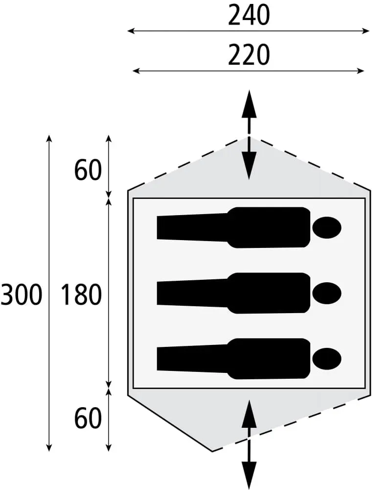 Bardani Stratos 240 / 3 Persoons Tent Grijs 9 Bardani Stratos 240 / 3 Persoons Tent Grijs - Afbeelding 7