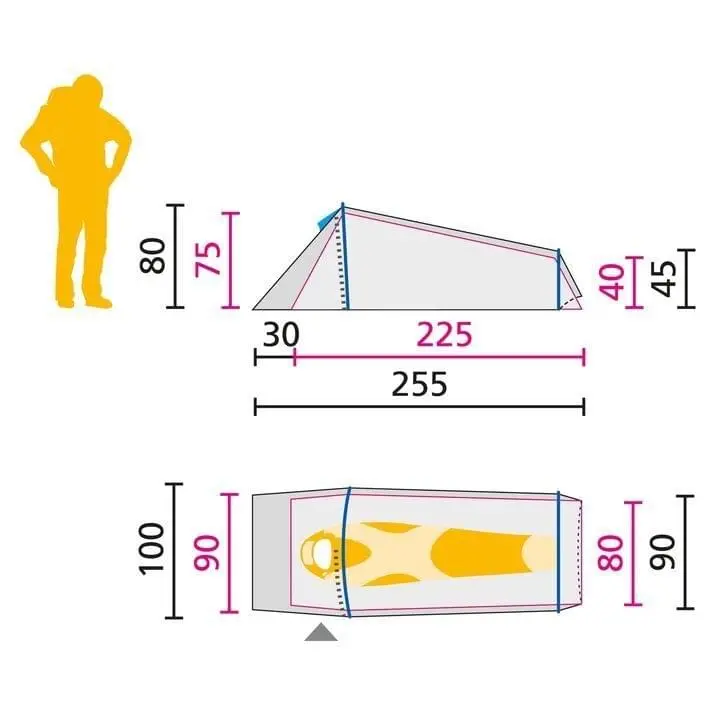 Jack Wolfskin Gossamer 1 / 1 Persoons Tent Donkergroen 5 Jack Wolfskin Gossamer 1 / 1 Persoons Tent Donkergroen - Afbeelding 3