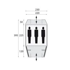 Safarica Kenia 230 TC / 3 Persoons Tent Grijs -Exporteren Hengels Winkel 68227 safarica kenia 230 tc 3 persoons tent