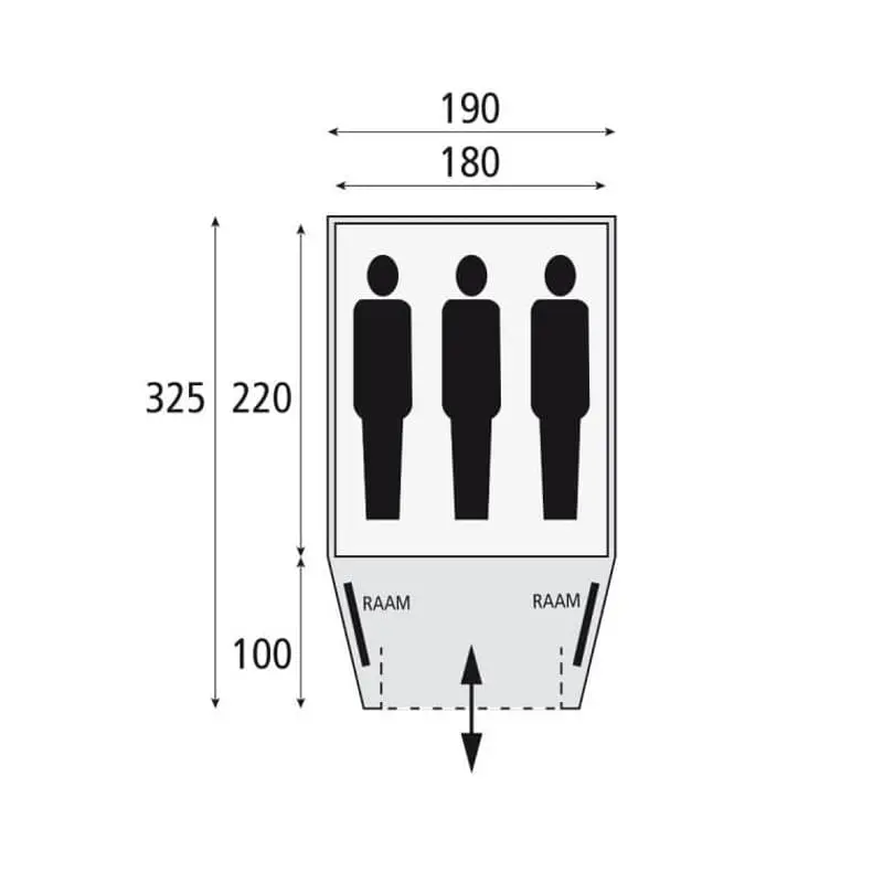 Safarica Kenia 190 TC / 3 Persoons Tent Grijs 5 Safarica Kenia 190 TC / 3 Persoons Tent Grijs - Afbeelding 3