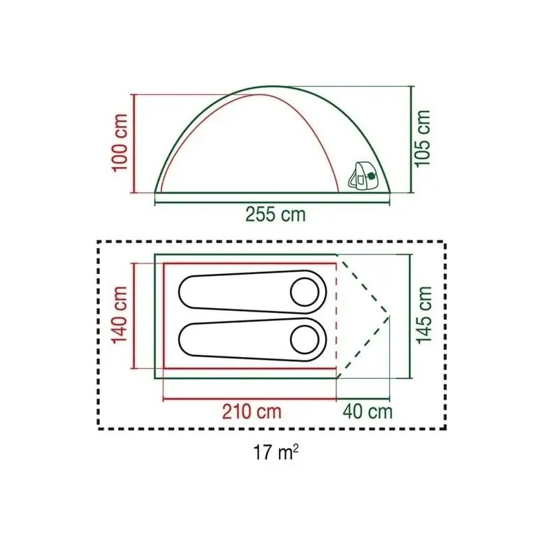 Coleman Kobuk Valley 2 / 2 Persoons Tent - Groen 5 Coleman Kobuk Valley 2 / 2 Persoons Tent - Groen - Afbeelding 3