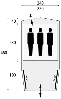 Safarica Cabana Reef 240 - 3 Persoons Tent Grijs -Exporteren Hengels Winkel 74798 safarica cabana reef 240 3 persoons tent