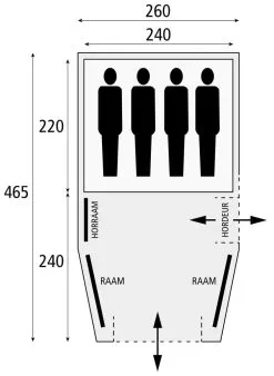 Safarica Blackhawk 260 - 4 Persoons Tent Grijs -Exporteren Hengels Winkel 74802 safarica blackhawk 260 4 persoons tent