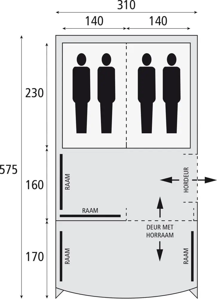 Safarica Pacific Reef 310 TC - 4 Persoons Tent Grijs 7 Safarica Pacific Reef 310 TC - 4 Persoons Tent Grijs - Afbeelding 5