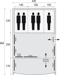 Safarica Pacific Reef 430 TC - 5 Persoons Tent Grijs -Exporteren Hengels Winkel 74816 safarica pacific reef 430 tc 5 persoons tent