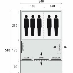 Bardani Spitfire 340 RSTC - 5 Persoons Tent Beige -Exporteren Hengels Winkel 74857 bardani spitfire 340 rstc 5 persoons tent