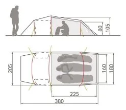 Vaude Arco XT 3P / 3 Persoons Tent Groen -Exporteren Hengels Winkel 78538 vaude arco xt 3p 3 persoons tent