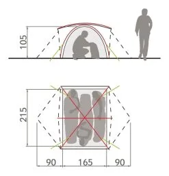 Vaude Campo 3P 3 Persoons Tent -Exporteren Hengels Winkel 78547 vaude campo 3p 3 persoons tent
