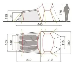 Vaude Chapel L XT 3P / 3 Persoons Tent Groen -Exporteren Hengels Winkel 78563 vaude chapel l xt 3p 3 persoons tent