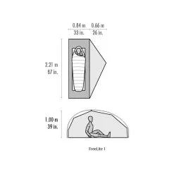 MSR FreeLite 1 / 1 Persoons Tent Groen -Exporteren Hengels Winkel 84966 msr freelite 1 1 persoons tent