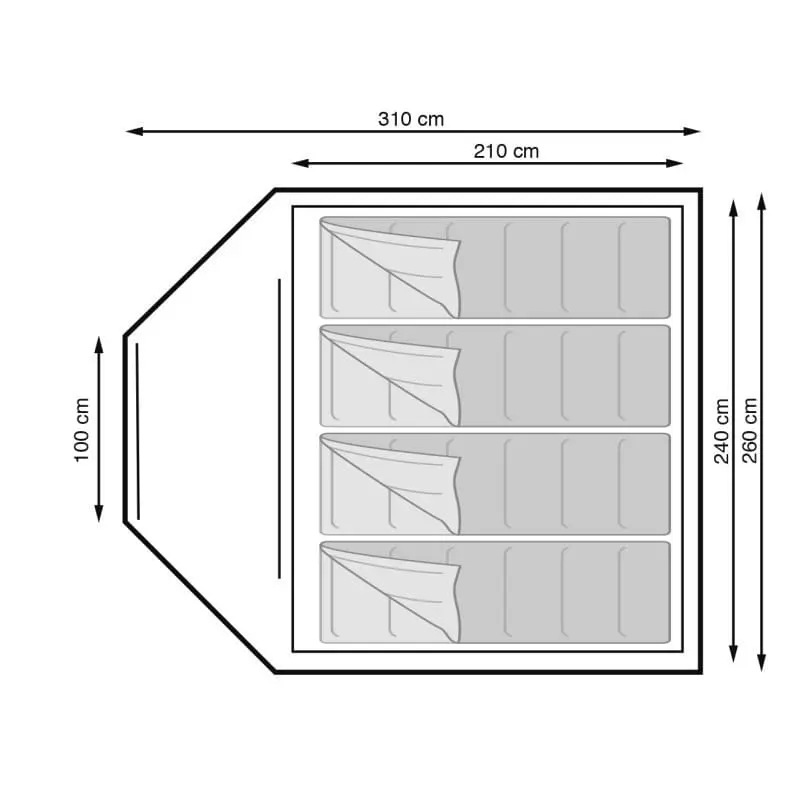 Eurotrail Ontario 4 BTC / 4-Persoons Tent 4 Eurotrail Ontario 4 BTC / 4-Persoons Tent - Afbeelding 2