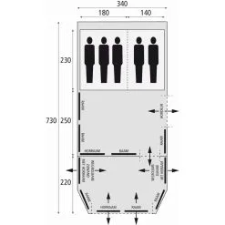 Bardani Royal Prestige 340 RSC / 5-Persoons Tent -Exporteren Hengels Winkel 86672 bardani royal prestige 340 rsc 5 persoons tent