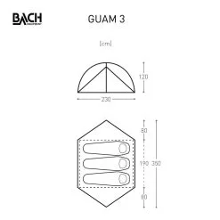 Bach Guam 3 / 3 Persoons Tent Donkergroen -Exporteren Hengels Winkel 96044 bach guam 3 3 persoons tent