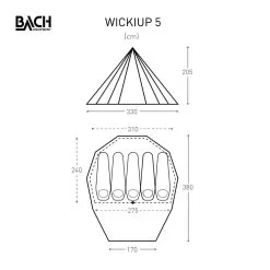 Bach Wickiup 5 / 5 Persoons Tent Donkergroen 7 Bach Wickiup 5 / 5 Persoons Tent Donkergroen -Exporteren Hengels Winkel 96107 bach wickiup 5 5 persoons tent