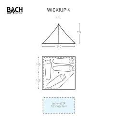 Bach Wickiup 4 / 4 Persoons Tent Donkergroen 9 Bach Wickiup 4 / 4 Persoons Tent Donkergroen -Exporteren Hengels Winkel 96111 bach wickiup 4 4 persoons tent