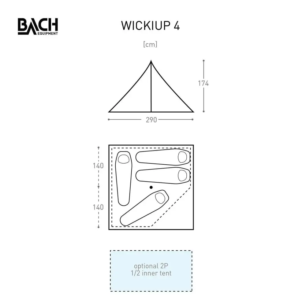 Bach Wickiup 4 / 4 Persoons Tent Donkergroen 6 Bach Wickiup 4 / 4 Persoons Tent Donkergroen - Afbeelding 4