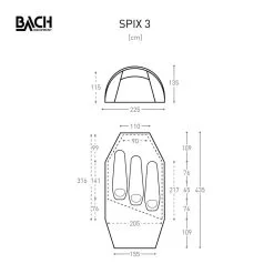 Bach Spix 3 / 3 Persoons Tent Oranje -Exporteren Hengels Winkel 96155 bach spix 3 3 persoons tent