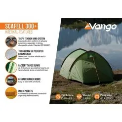 Vango Scafell 300 Plus / 3 Persoons Tunneltent -Exporteren Hengels Winkel 98625 vango scafell 300 plus