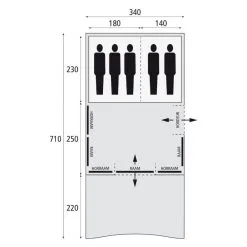 Bardani Spitfire 340 XL RSTC Deluxe / 5 Persoons Tent Beige -Exporteren Hengels Winkel 98672 bardani spitfire 340 xl rstc deluxe 5 persoons tent