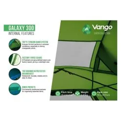 Vango Galaxy 300 / 3 Persoons Tent Groen -Exporteren Hengels Winkel 98719 vango galaxy 300 3 persoons tent